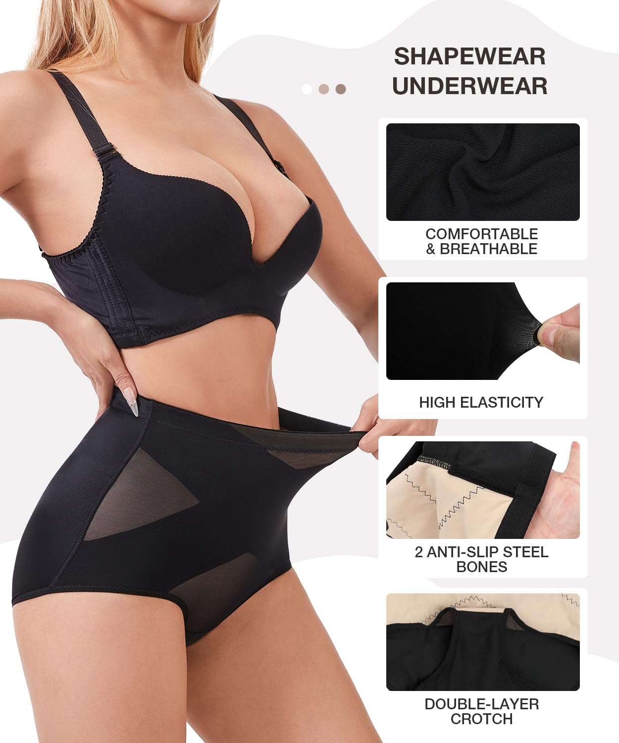 Dulchany Tummy Control Shapewear Panties for Women Body Shaper Underwear Girdle Panty - Image 4