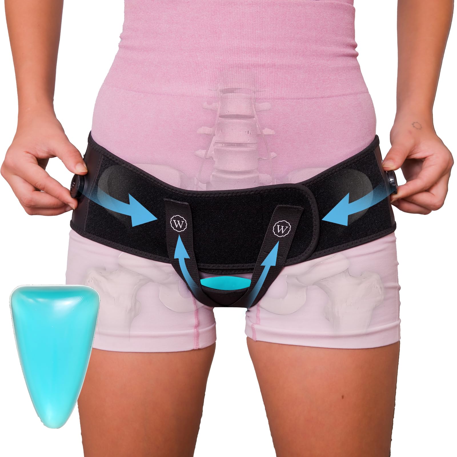 Photo 1 of wearwan Pelvic Support Belt for Pregnancy & Postpartum - Prolapse Support for Women - Vulvar Varicosities Support(L/XL)