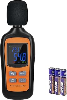 V·RESOURCING Digital Decibel Meter SPL Noise Meter 35-135dB with Temperature, A-Weighted Max/Min Hold, Portable for Home, Factory, Neighbors