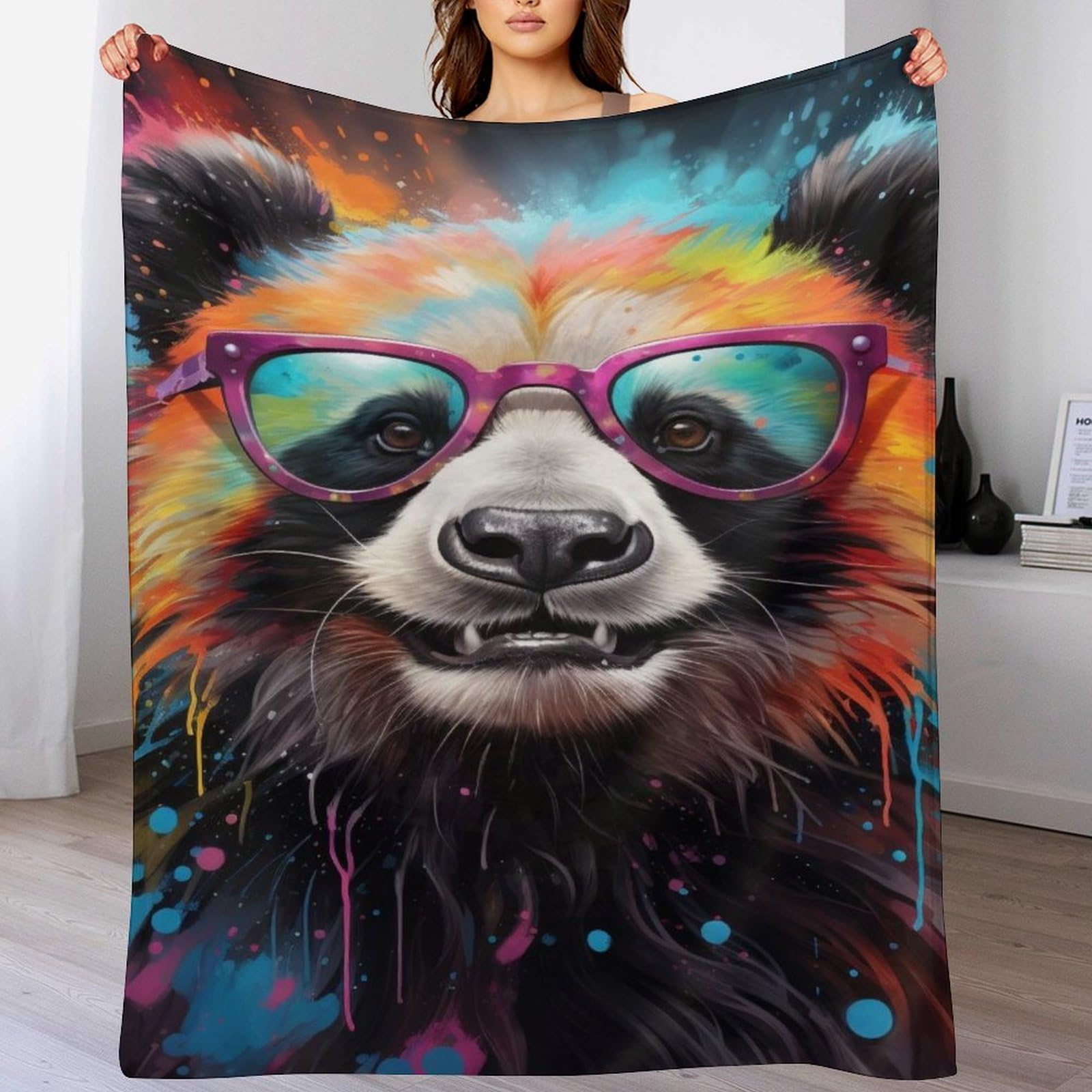 Couverture polaire ours en flannel douce 100x130cm pour lit