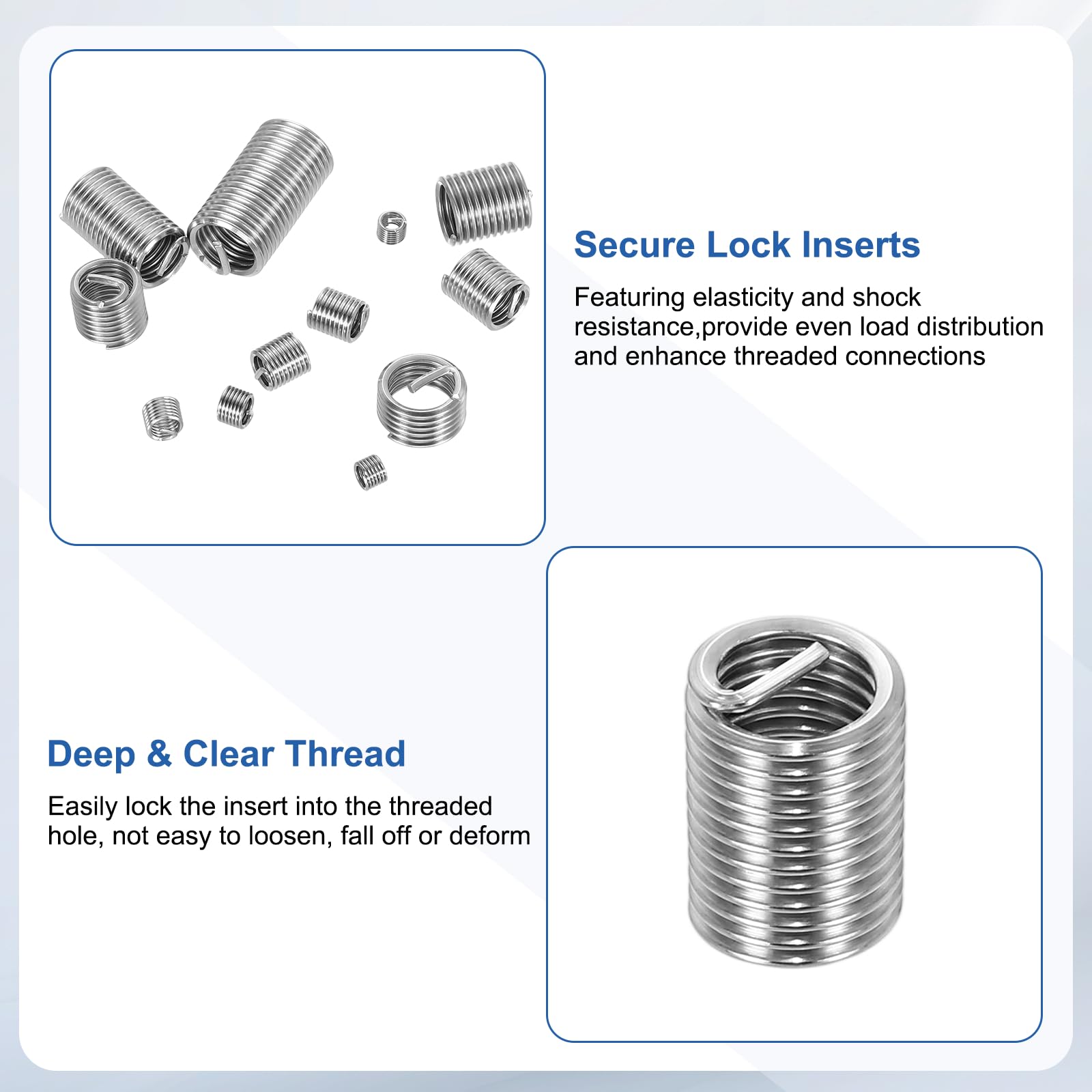 PATIKIL Wire Thread Inserts M6x1 Metric 2.5D 15mm - Image 4