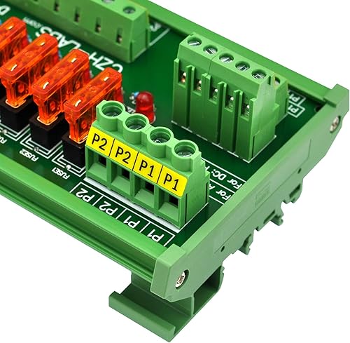 Miniatura 7 de Electronics-Salon Montaje en carril DIN 10 posiciones de distribución de energía placa del módulo de fusible, para ACDC 5  32V