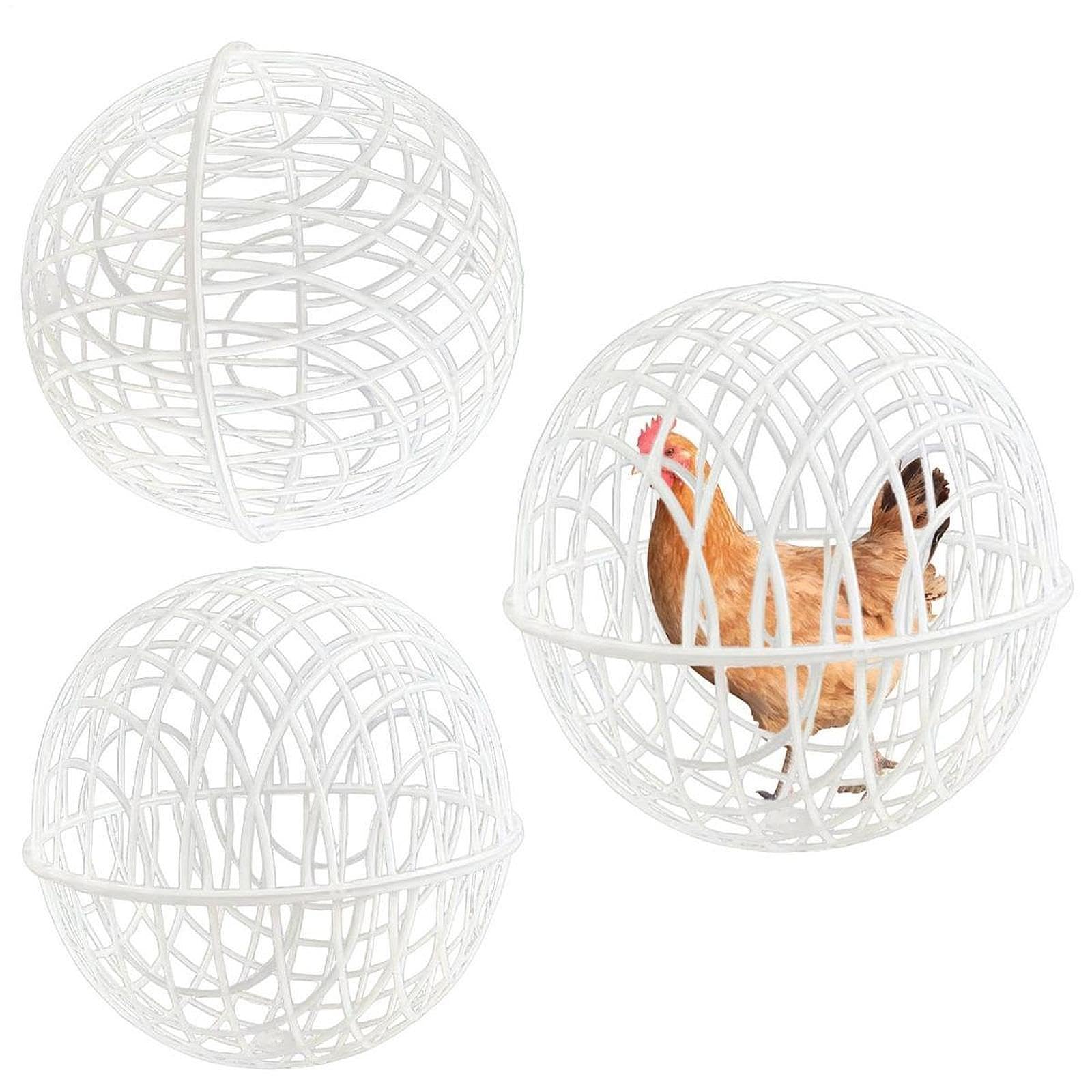 Jaula para Gallinas con Forma de Bola Que Evita Las Mordeduras de Perros, Gallinero Rodante, Jaula para Conejos, para, Palomas Y Polluelos, 40cm