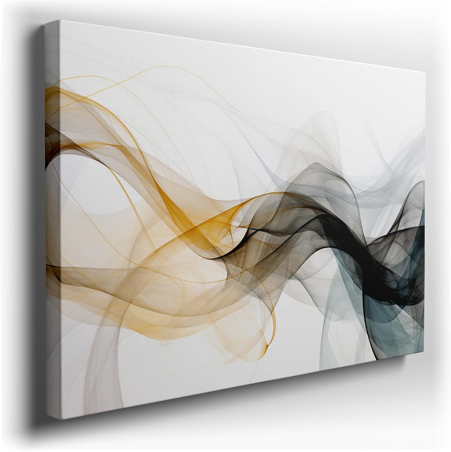 Canvas for Living room. Whirling Dynamism: A Dance of Smoke and Color in Abstract Art, 27 x 18 inch Canvas Wall Art - Ready to Hang - 69x46 cm (27x18 inch)