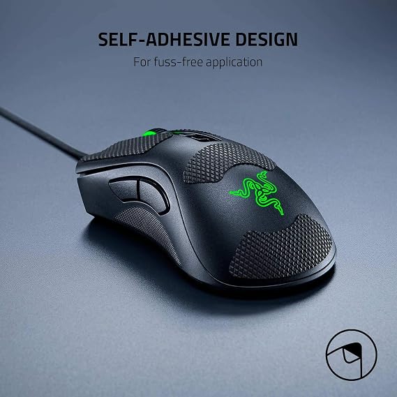 Razer Mouse Grip Tape fur DeathAdder V2, DeathAdder Elite, DeathAdder Essential (Rutschfest, Selbstklebend, Vorgeschnitten)