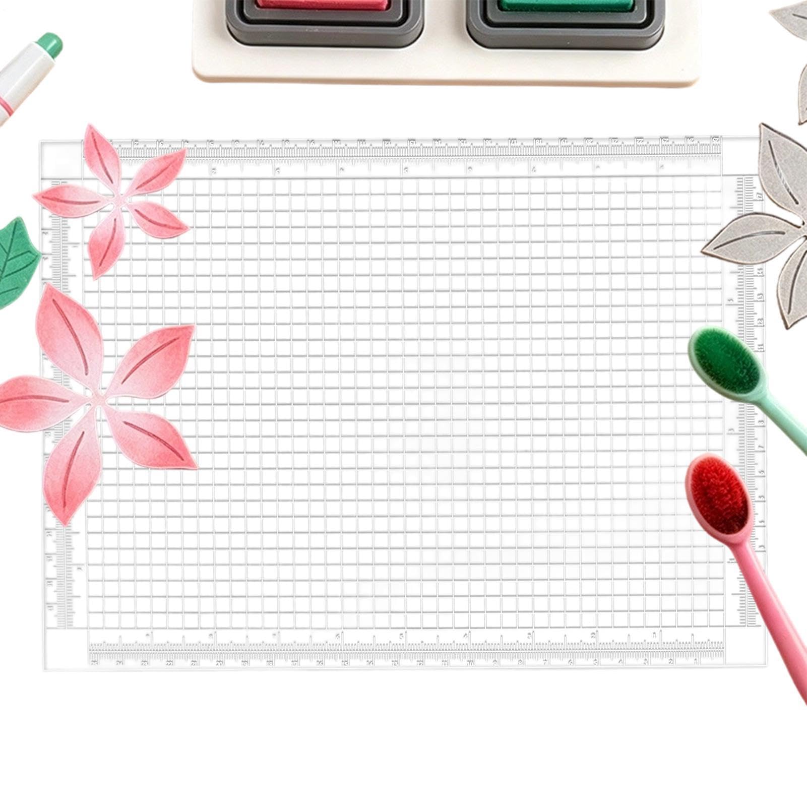 Tapete adhesivo para hacer tarjetas en PVC transparente reutilizable y antideslizante para manualidades