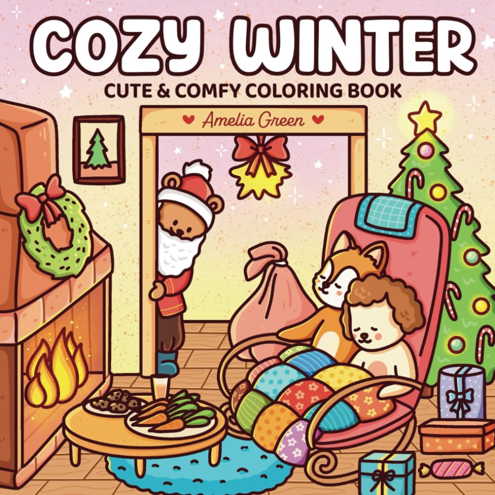 Cozy Winter: Coloring Book for Adults and Teens Featuring Adorable Characters, Festive Christmas Scenes, and Cozy Winter Moments for Relaxation