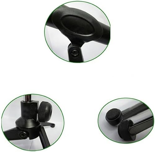 Miniatura 4 de Paquete de 2 soportes universales ajustables para micrófono de escritorio, trípode plegable portátil, soporte de mesa con clip de micrófono de