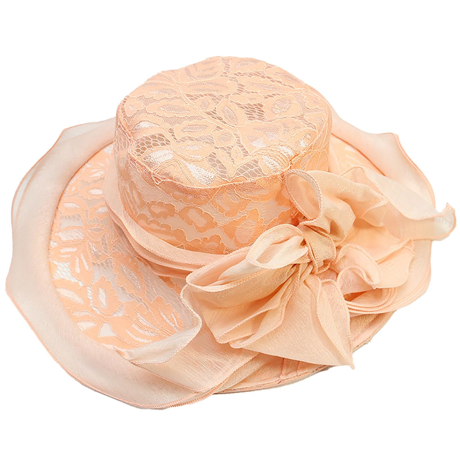 Générique Chapeau Femme Été Large Bord en Coton Enduit Léger et Respirant Très Confortable - Chapeau de Soleil pour Plage et Pluie Fine Protection Mode Pratique Chic