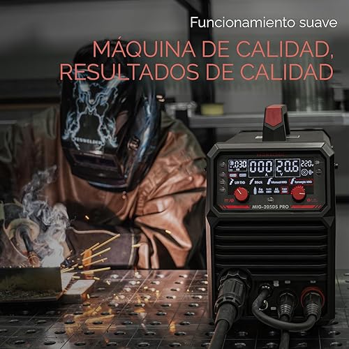 Miniatura 4 de YESWELDER Soldador MIG-205DS PRO MIG, 200Amp 110/220V Máquina de soldadura MIG de doble voltaje, 5 en 1 Gas MIG/Flux Core MIG/Spool Gun MIG/Spool