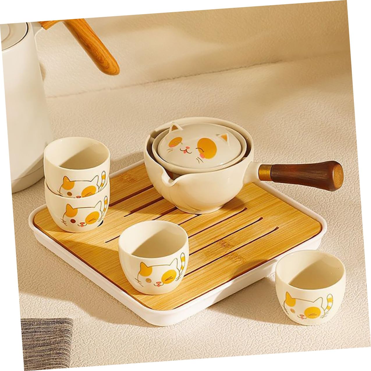 Do Parzenia Herbaty Gongfu Podróż Ceramiczny z Ukrytym Filtrem Odporny Wysoką Temperaturę Estetyczny Chiński Zestaw Herbaciany dla Miłośników Herbaty