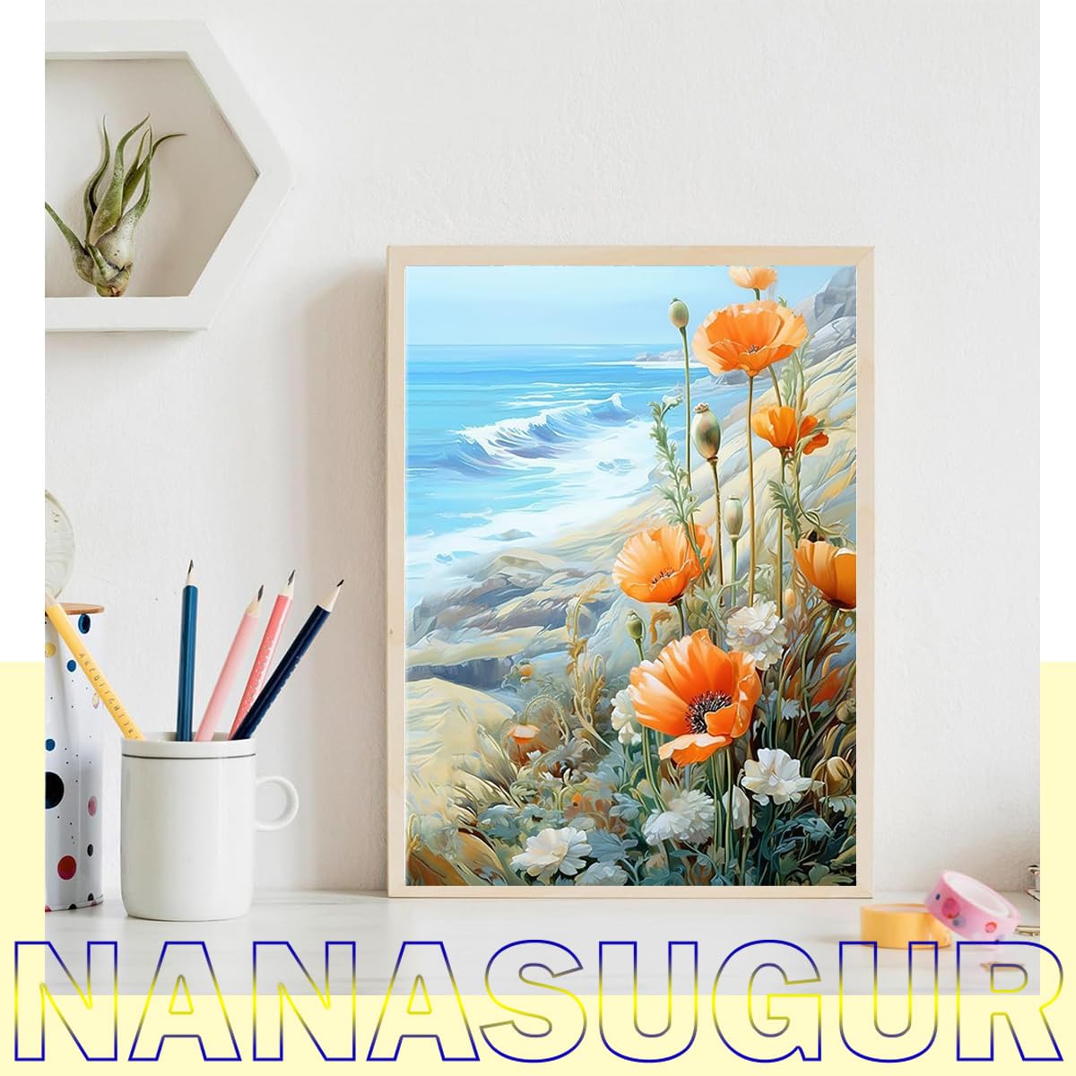 Peinture Acrylique Pinceaux Kit Peinture Par Numéros 40x50 Cm - Paysage  Trois Vases Avec Pinceaux Kit Peinture Toile 40x50cm, image size:1200x1200