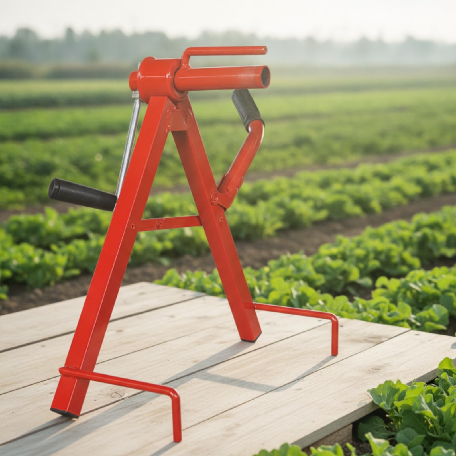Irrigation Hose Reel Carrete Enrollador Bobina Soporte de Acero al Carbono con Suave Plegable y Portátil con Mango Adecuado para Riego de Granjas Extinción de Incendios Mantenimiento de