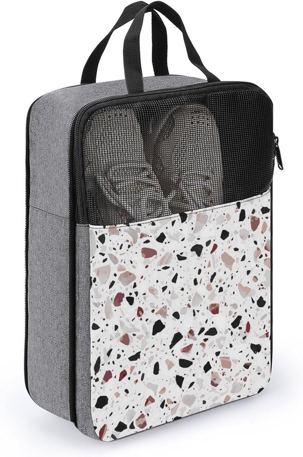 Shoe Bag, Red Terrazzo Printed Shoe Bag,storage Hanging Shoe Bag,bath Towel Storage Bag