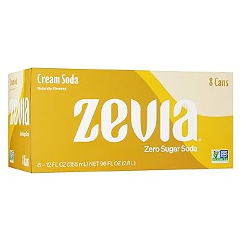 Amazon.com: Zevia Zero Sugar Soda, Cream Soda, 12 oz Cans (8