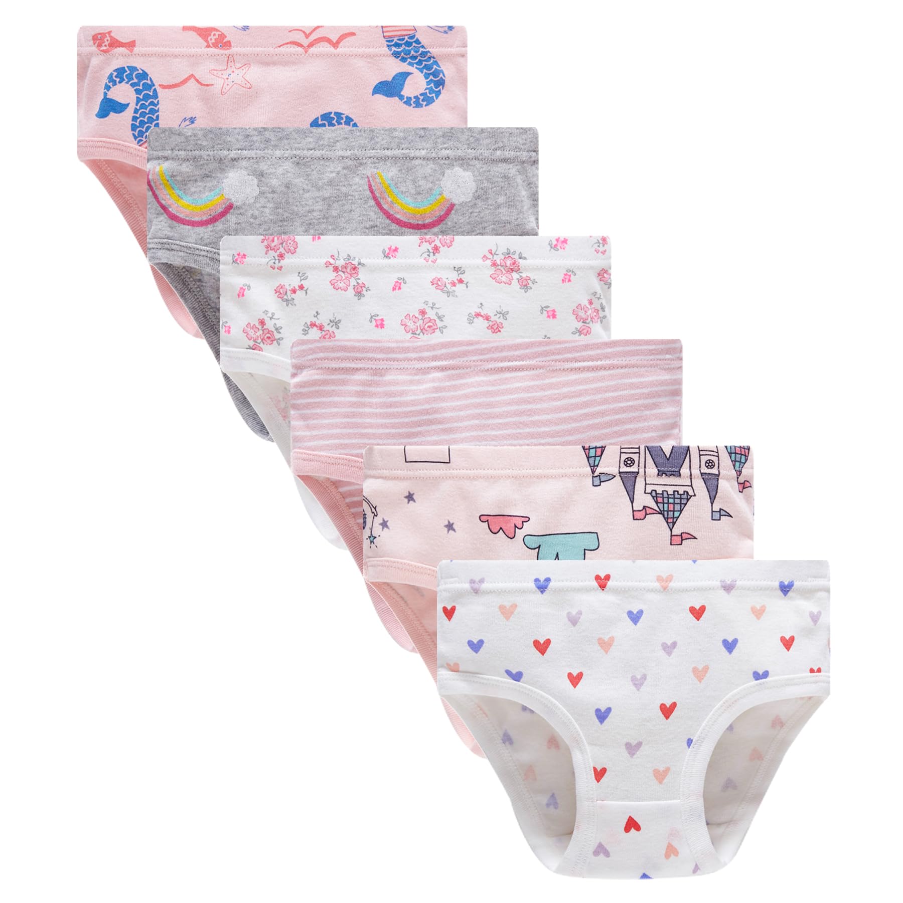 Winging Day Girls' Pure Cotton Panties Soft Underwear