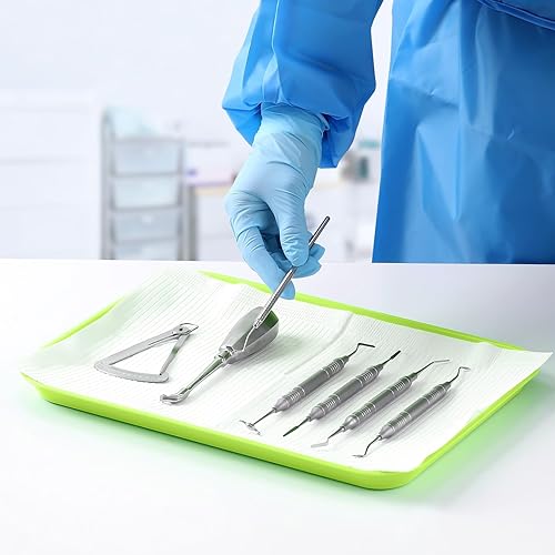 Miniatura 74 de JMU Bandejas dentales autoclavables, bandejas de plástico dentales para instrumento blanco, 13.25" X 9.75", tamaño B