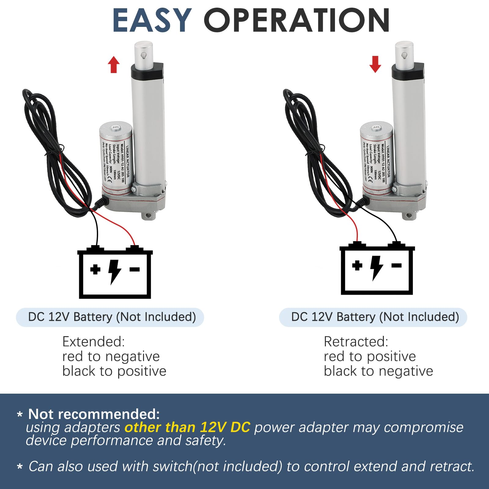Snapklik.com : MYFULLY Electric Stroke Linear Actuator DC 12V Heavy ...