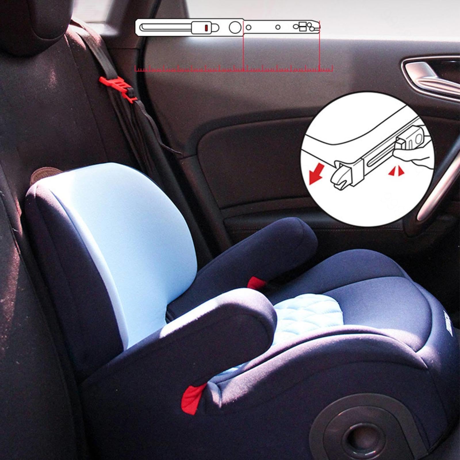 Sitzerhöhung, 3-12 Jahren,15-36 kg,mit Isofix Sitzerhöhung Auto Kinder Ab 15 kg Abnehmbare Rückenlehne Sitzschale für Kinder,B