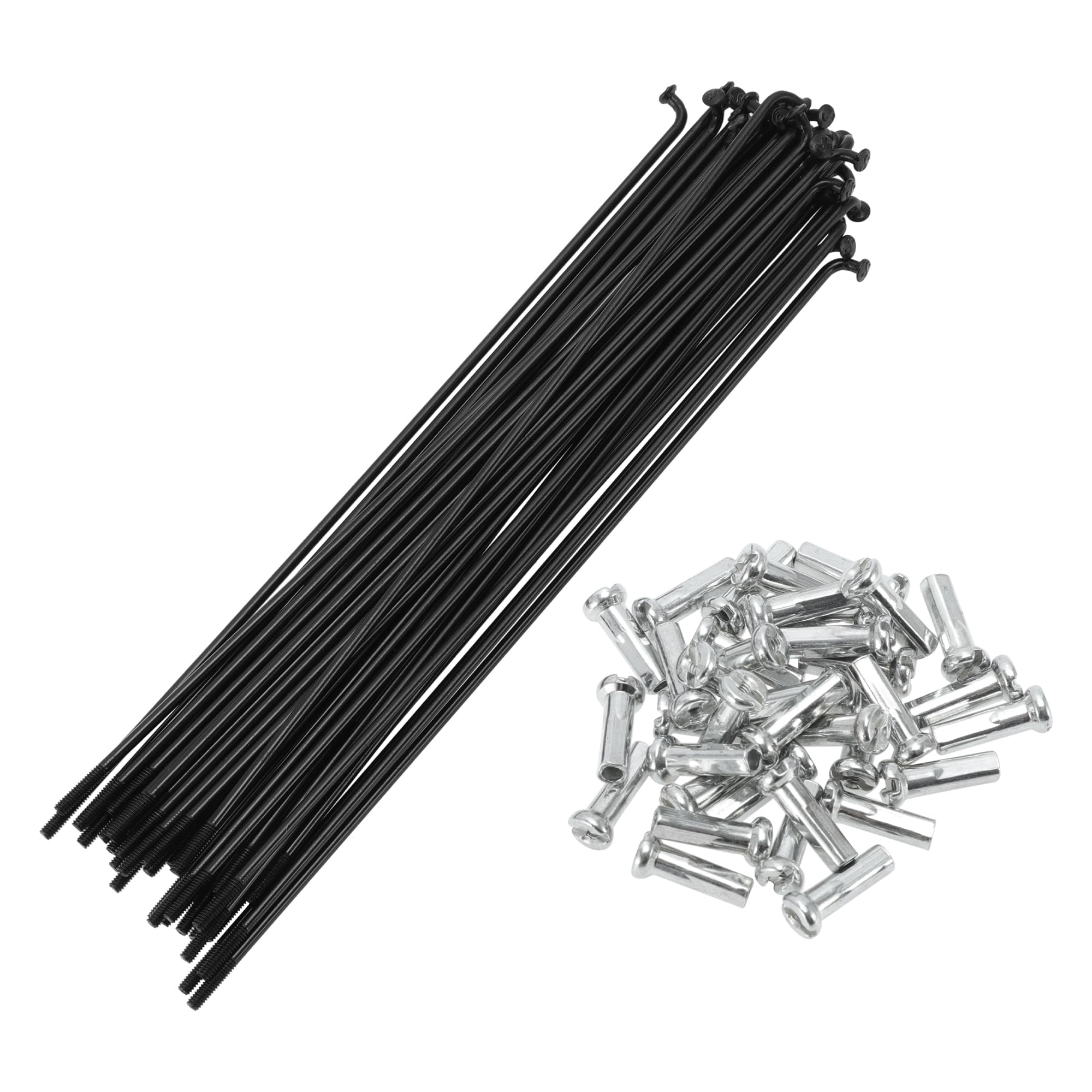 Motoforti Universal Bicycle Spokes Bike Wheel Spokes 14G 155mm Length Carbon Steel Black 1 Set