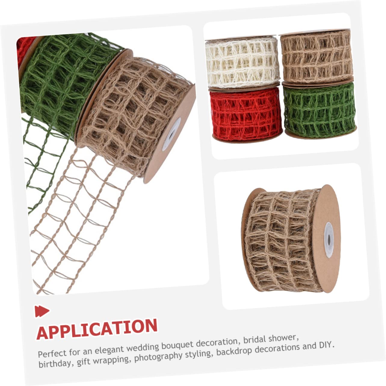 TEHAUX 3stücke Mesh-burlap-dekorationsband Mit Lagig Für -projekte Geschenkverpackung Hochzeits Und Weihnachtsdekorationen Rustikale Bastelideen