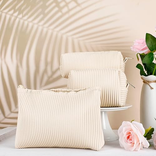 Miniatura 3 de Talltalk 3 piezas de bolsa de maquillaje cosmética para mujer, bolsa portátil de viaje, bolsa de cosméticos, bolsa de cosméticos, bolsa de