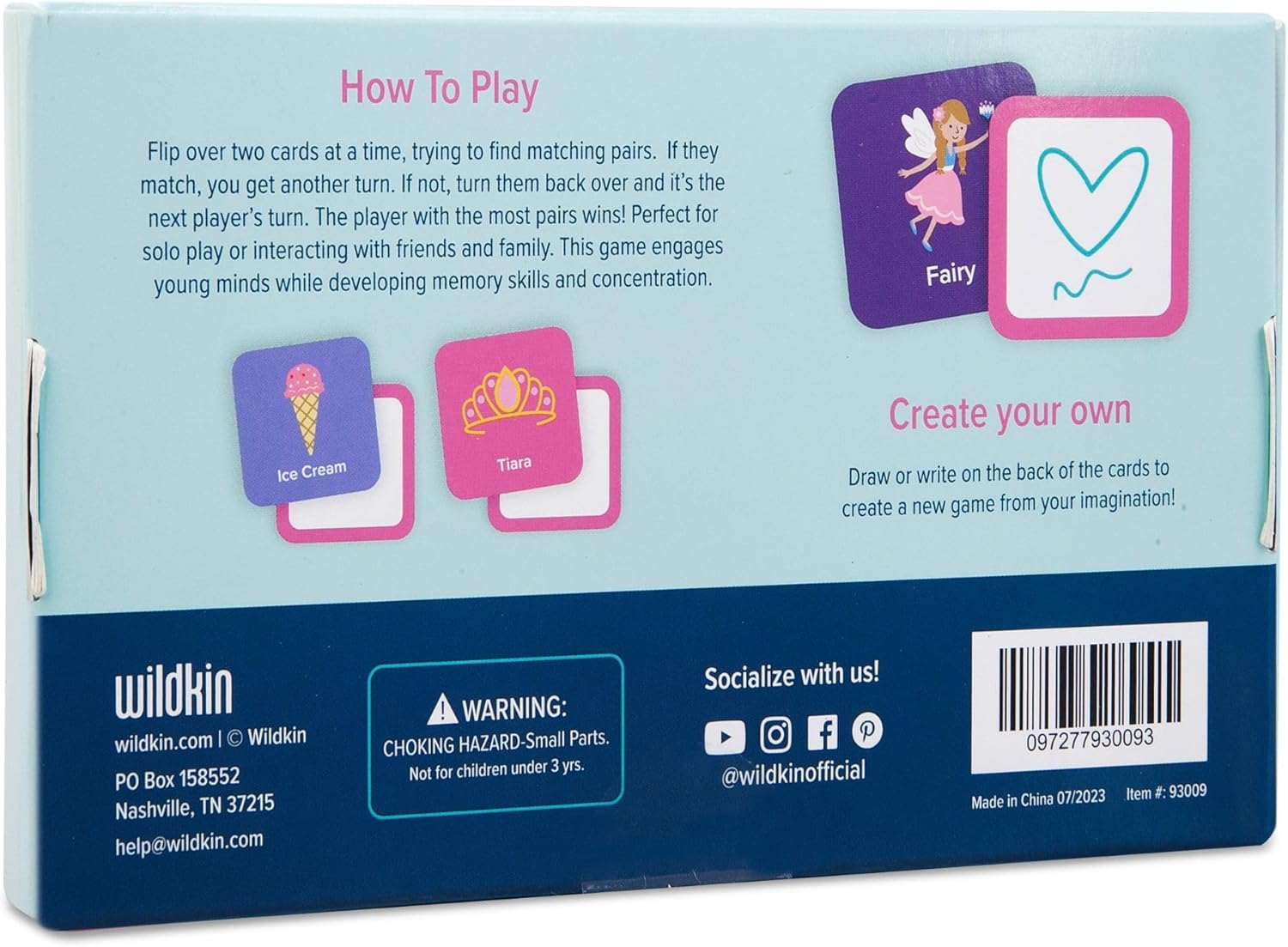 Wildkin Memory Matching Game – 18 Educational Pairs for Toddlers & Preschool - Enchanted