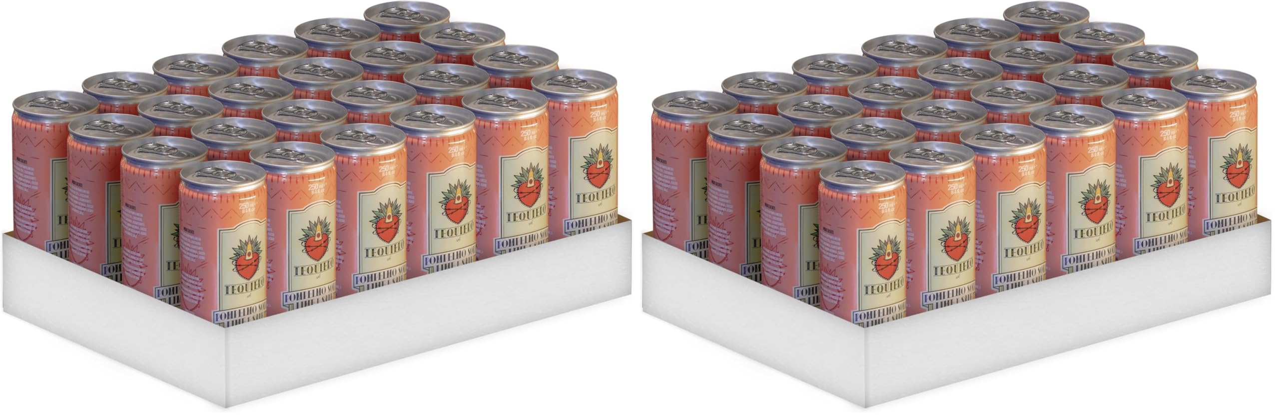 Tequiero Soda Pompelmo, Lime e Sale. Tequiero Paloma Premix. Bevanda agrumata con pompelmo rosa. Analcolico. Note fresche e floreali. Lattina da 250cl - Pack da 24 lattine. (Confezione da 2)