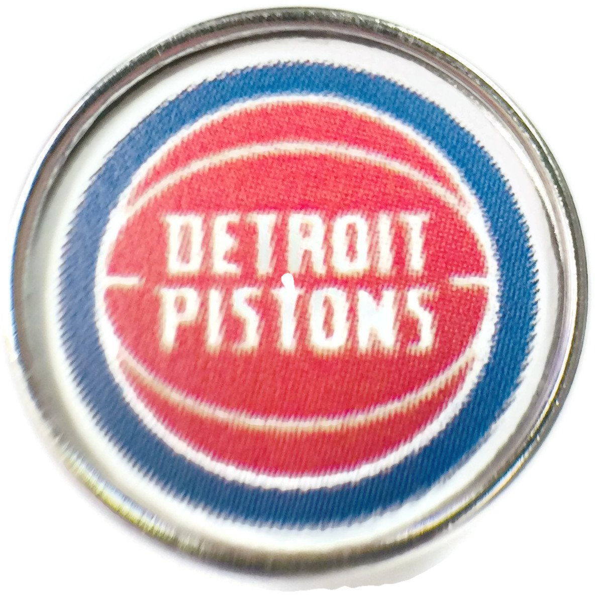 Snap Jewelry Fashion NBA Basketball Logo Detroit Pistons 18MM - 20MM Snap Charm