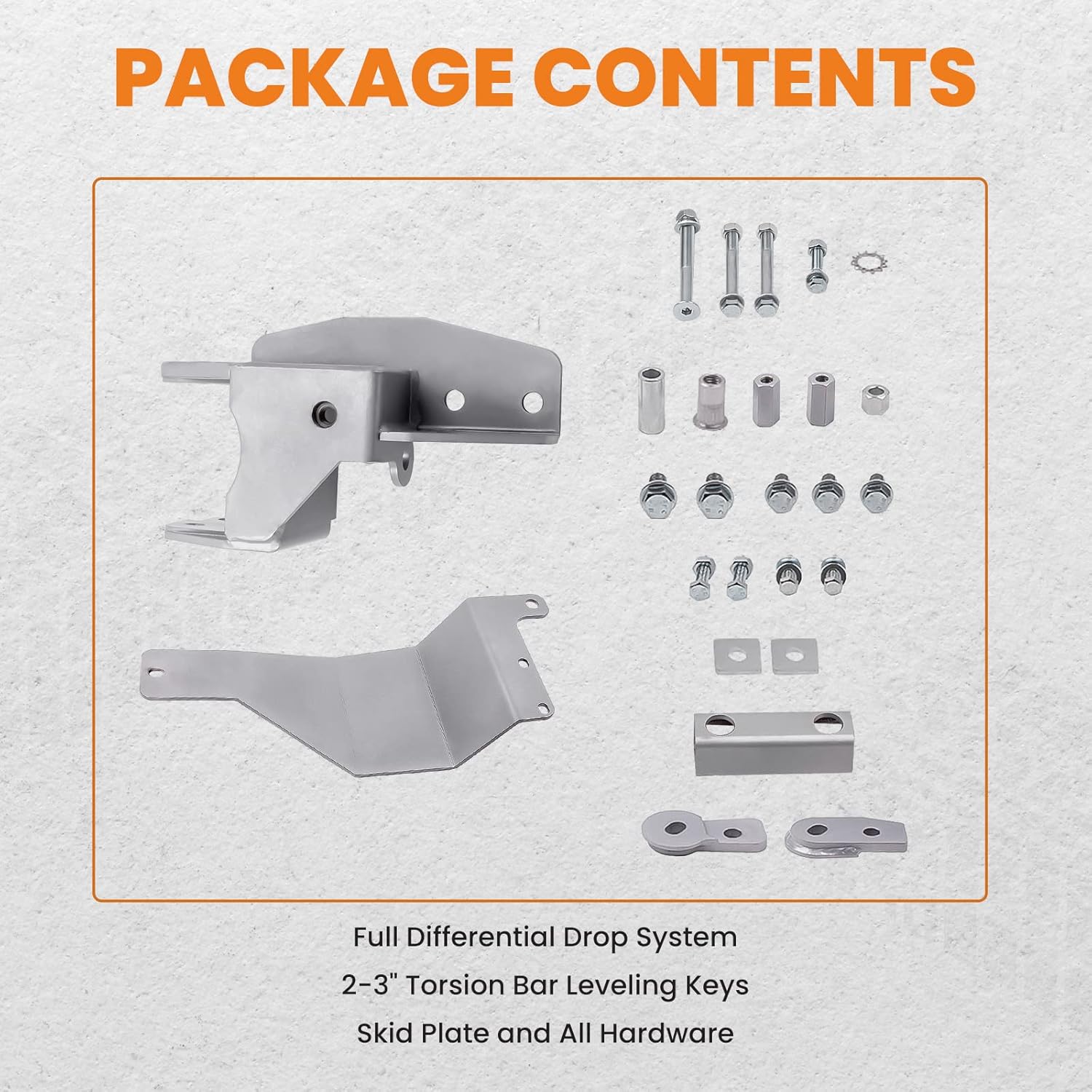 maXpeedingrods 2" Differential Diff Drop Assembly Kit fit for Chevrolet GMC Silverado Sierra 2500HD 3500 4WD 2001-2010 for 3" Lifted Vehicle