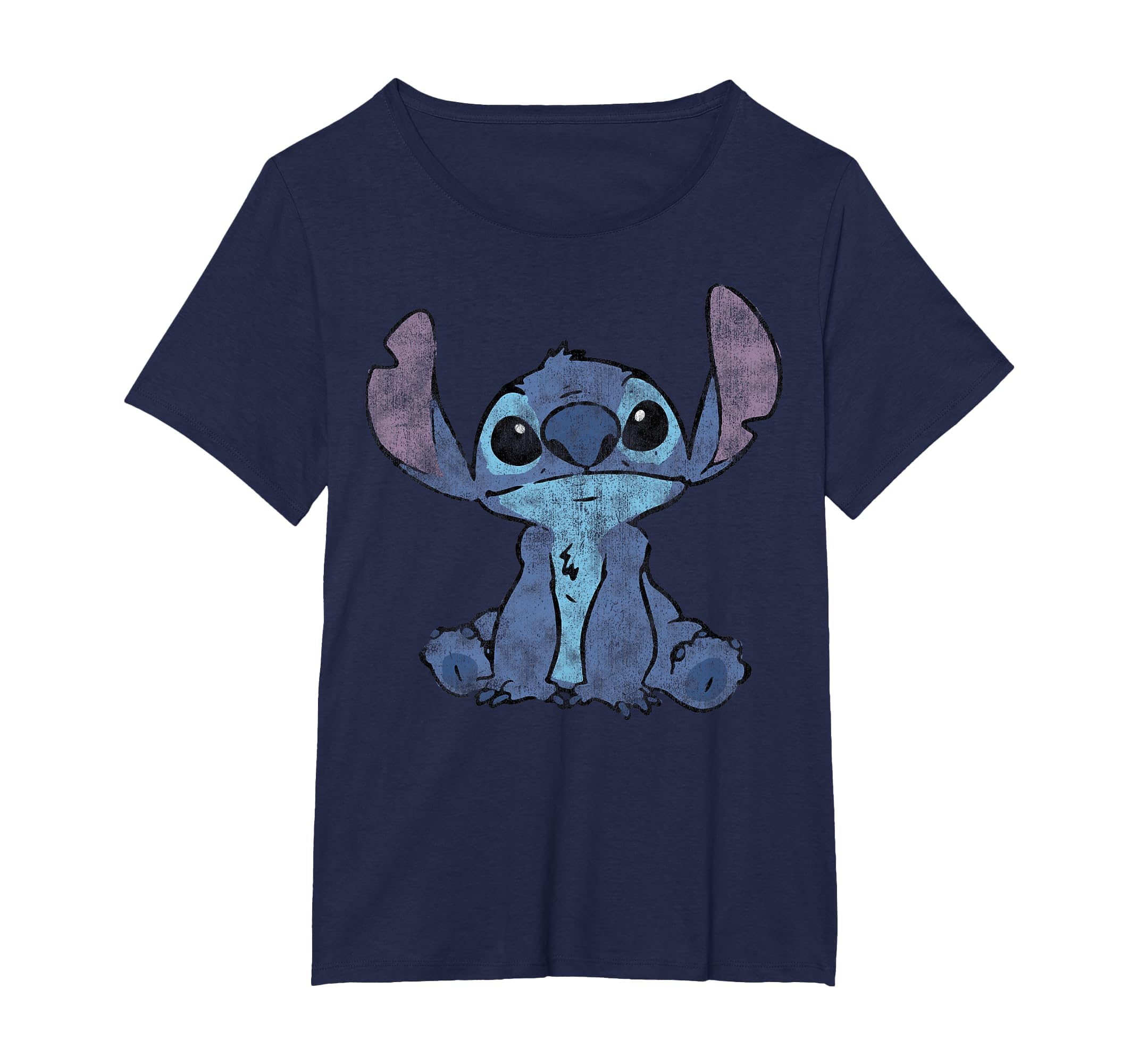 Disney Lilo &amp; Stitch Distressed Stitch Portrait T-Shirt