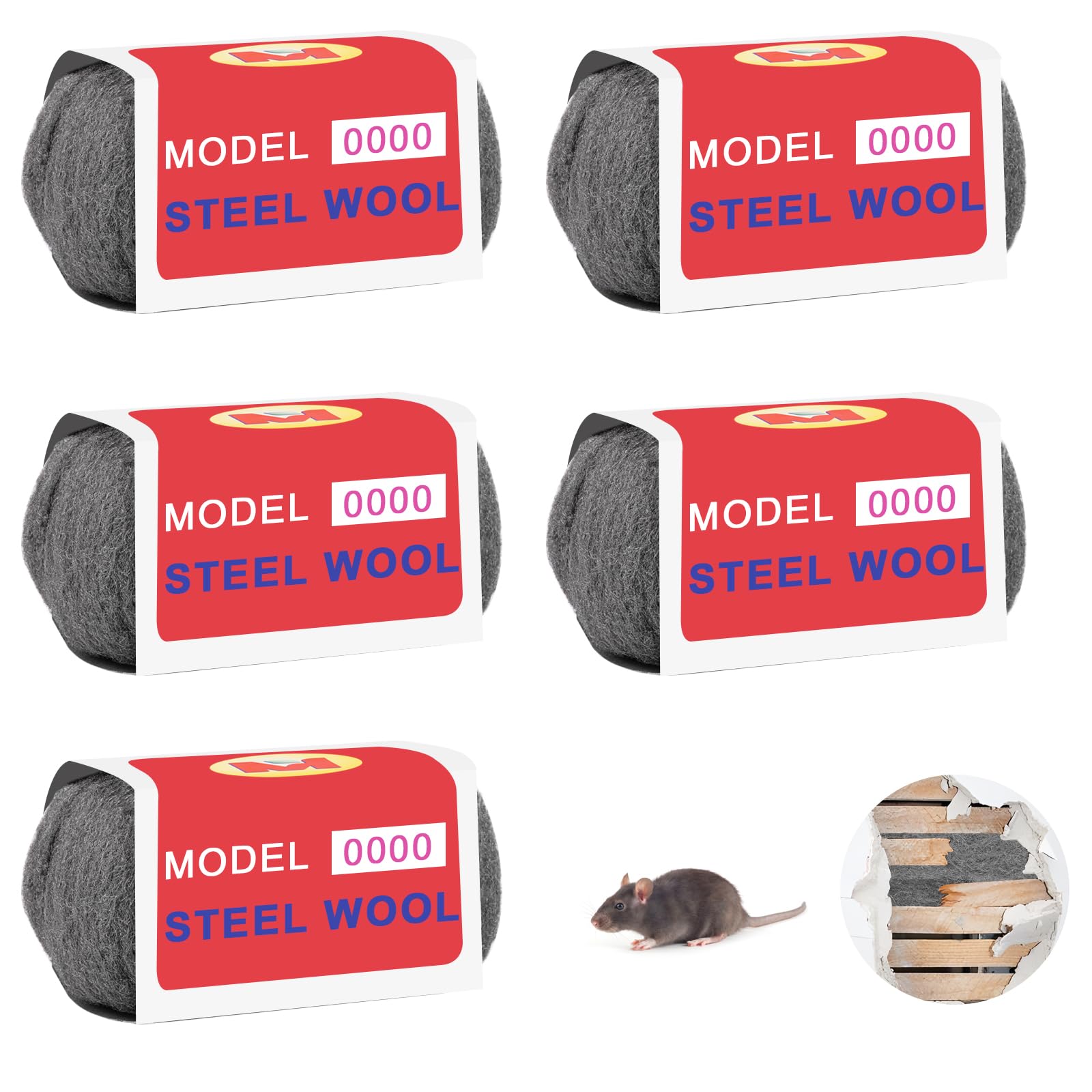 4 Rouleaux Laine D'Acier 0000,Laine D'acier,Laine D'acier Extra Fine, Nettoyage Wire Wool,Wire Wool Pour Nettoyage Polissage Entretien Et Finition Du Bois, Verre, Métal, Pierre