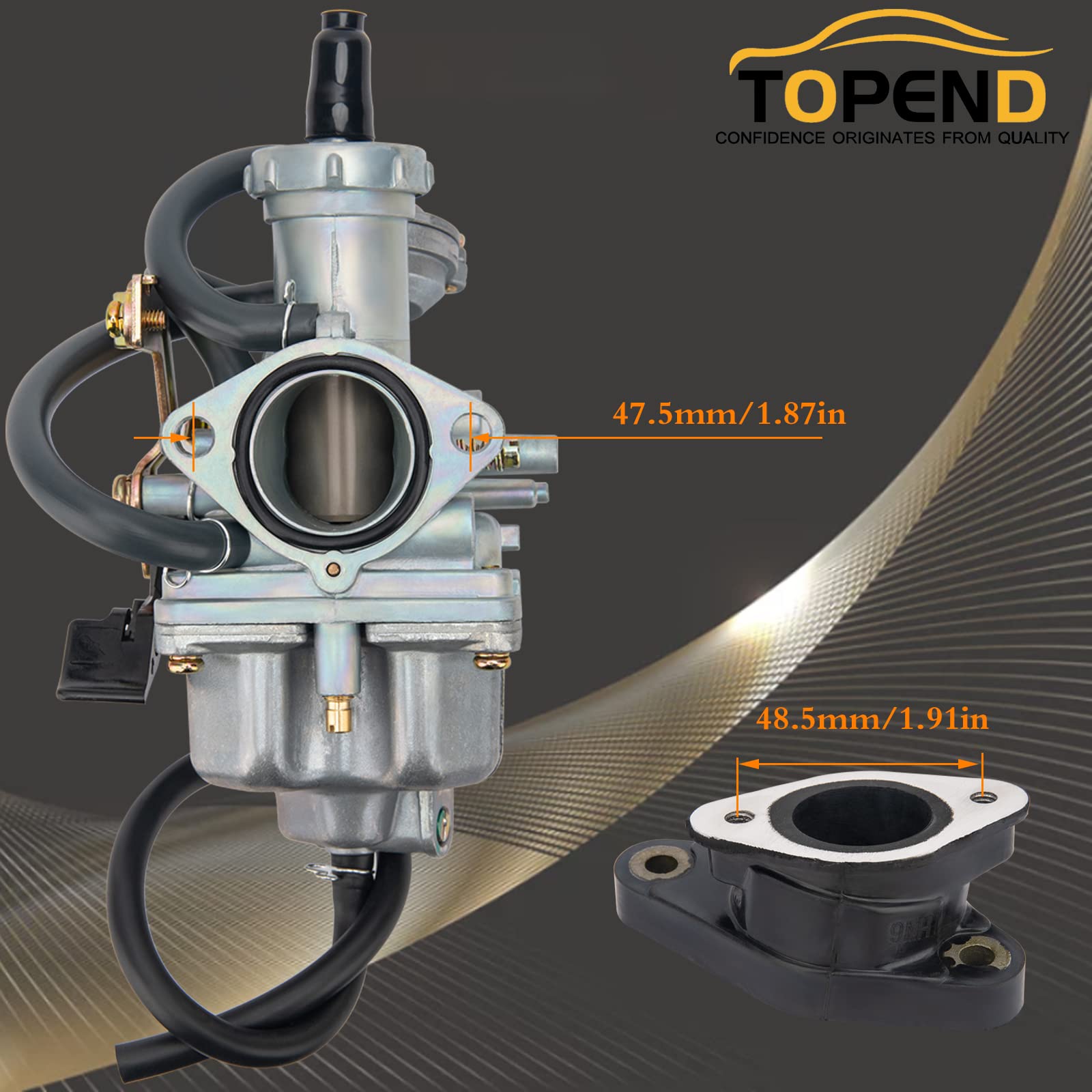 Carburetor Intake Manifold Boot For Honda Recon 250 & Sportrax 250 (TRX250EX/TE/TM)