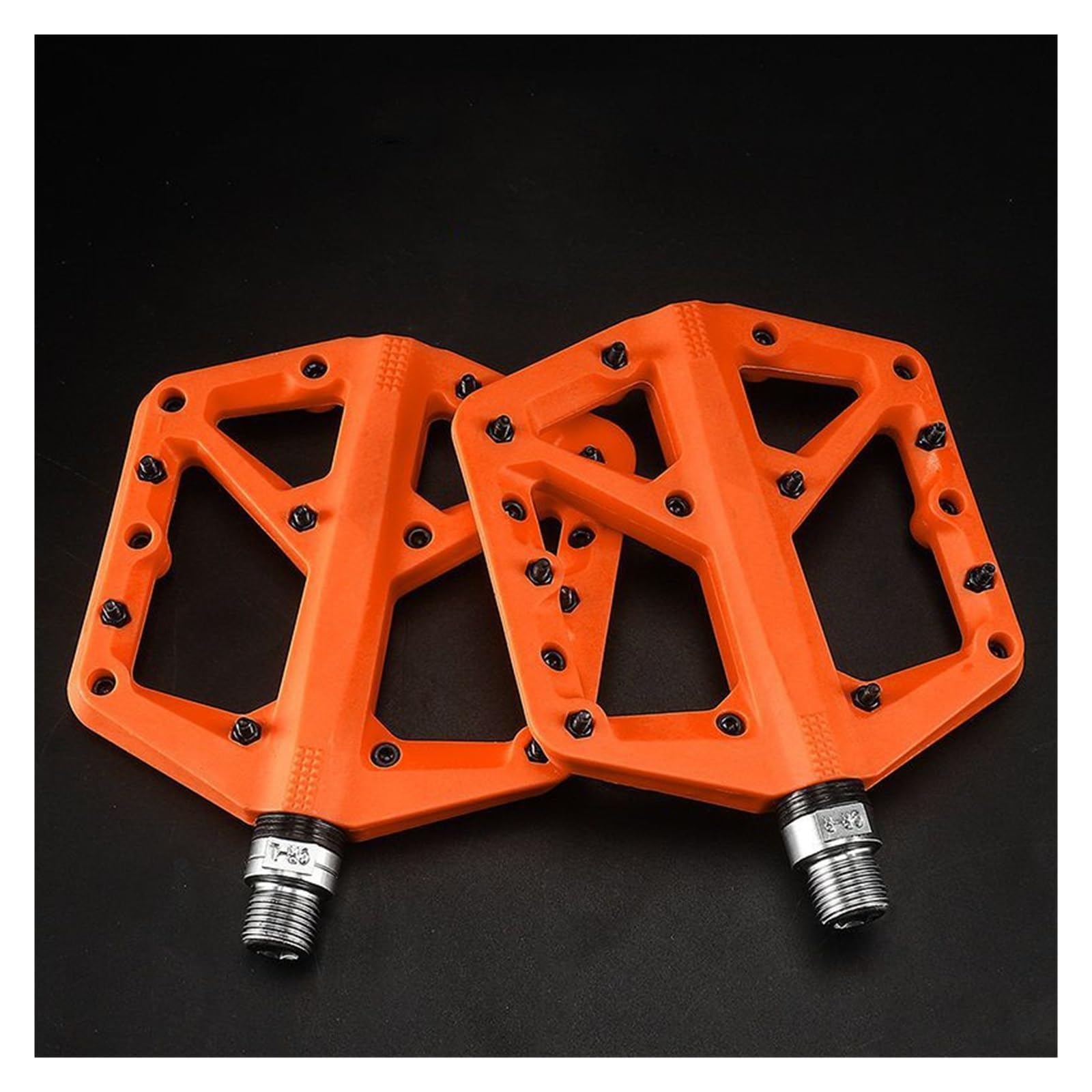 MKBHD Pedały rowerowe antypoślizgowe Mtb Bmx pedały rowerowe Ultralekkie wodoodporne pedały platformowe rowerowe Akcesoria rowerowe(093 ORANGE)