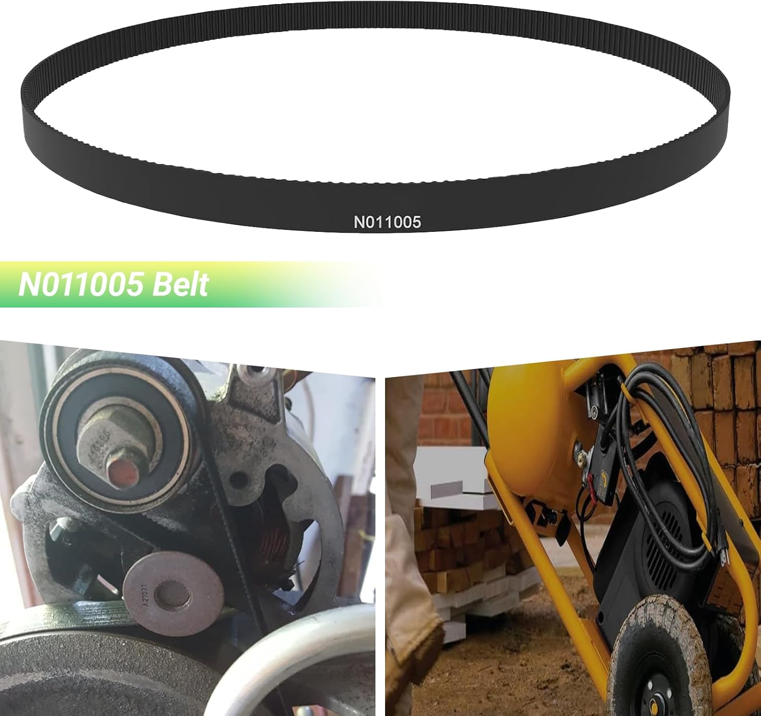 4-Pack A12210 N011005 Air Compressor Drive Belt Replacement for D-eWalt D55146 D55167 D55168, for Craftsman 919-16755 919-16760, Bostitch CAP1615-OF CAP1645-OF and more
