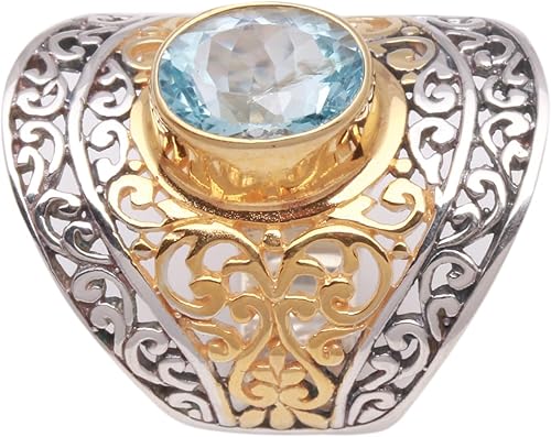 Vista 4 de NOVICA - Anillo de piedra preciosa para niñas y mujeres