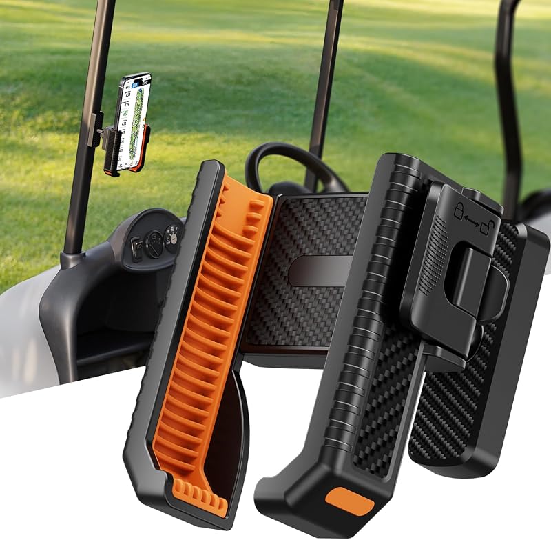 TODI Magnetic Golf Cart Phone Holder Mount, 360° Rotation Golf Cart Accessories for Men Golfers, Universal Phone Clamp, Golf Gifts for Men Dad Him, EZGO Club Car Yamaha