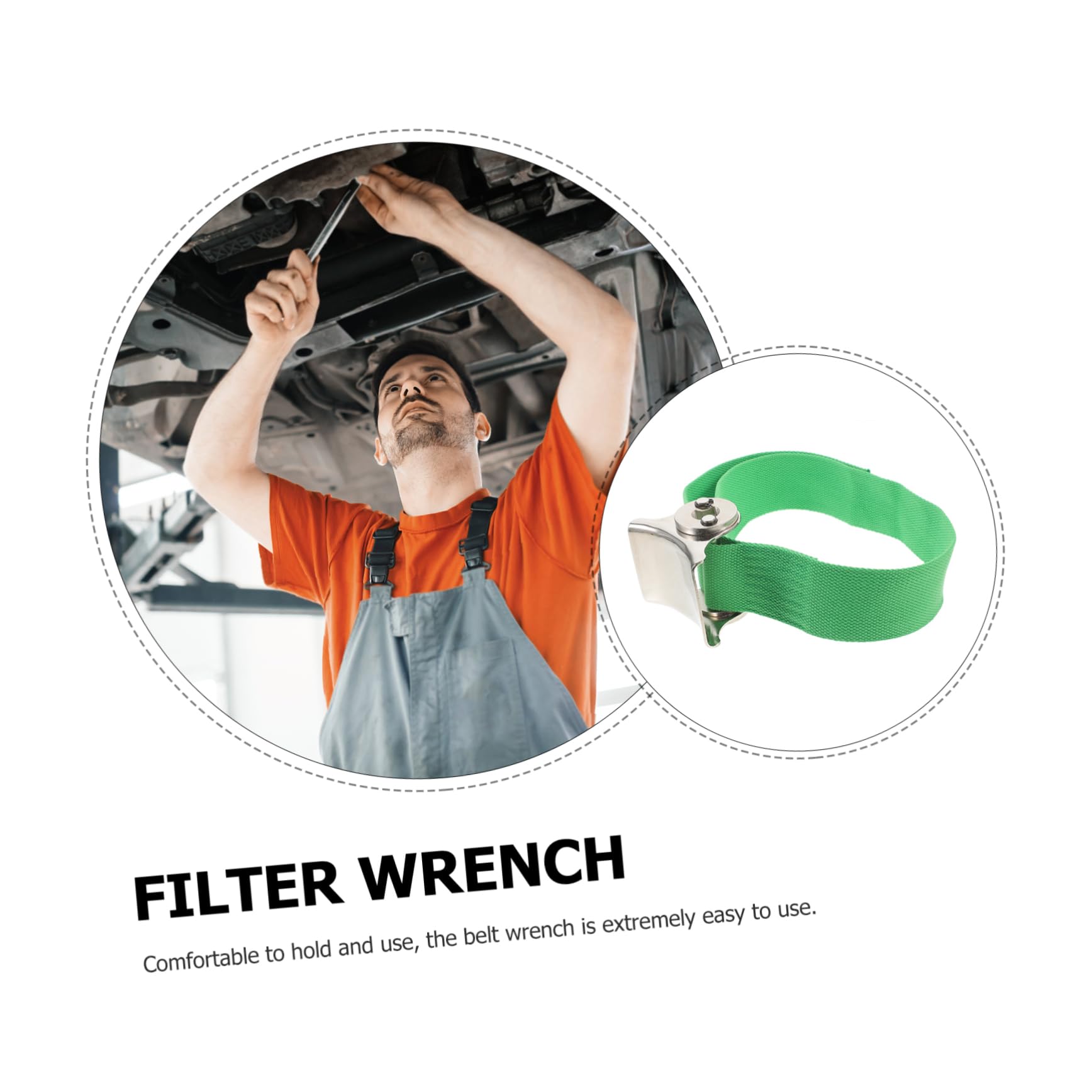 2 Stück Ölfilterschlüssel Bandschlüssel aus Robustem Material Rutschfester Gurtschlüssel für Autoreparaturen und Sanitär Vielseitig Einsetzbar