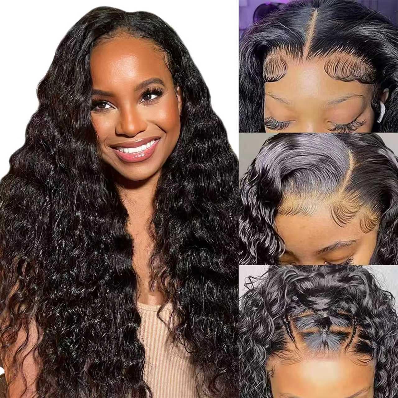 Photo 1 of EARLR Curly Wig 30 Inch Black Human Hair Wig