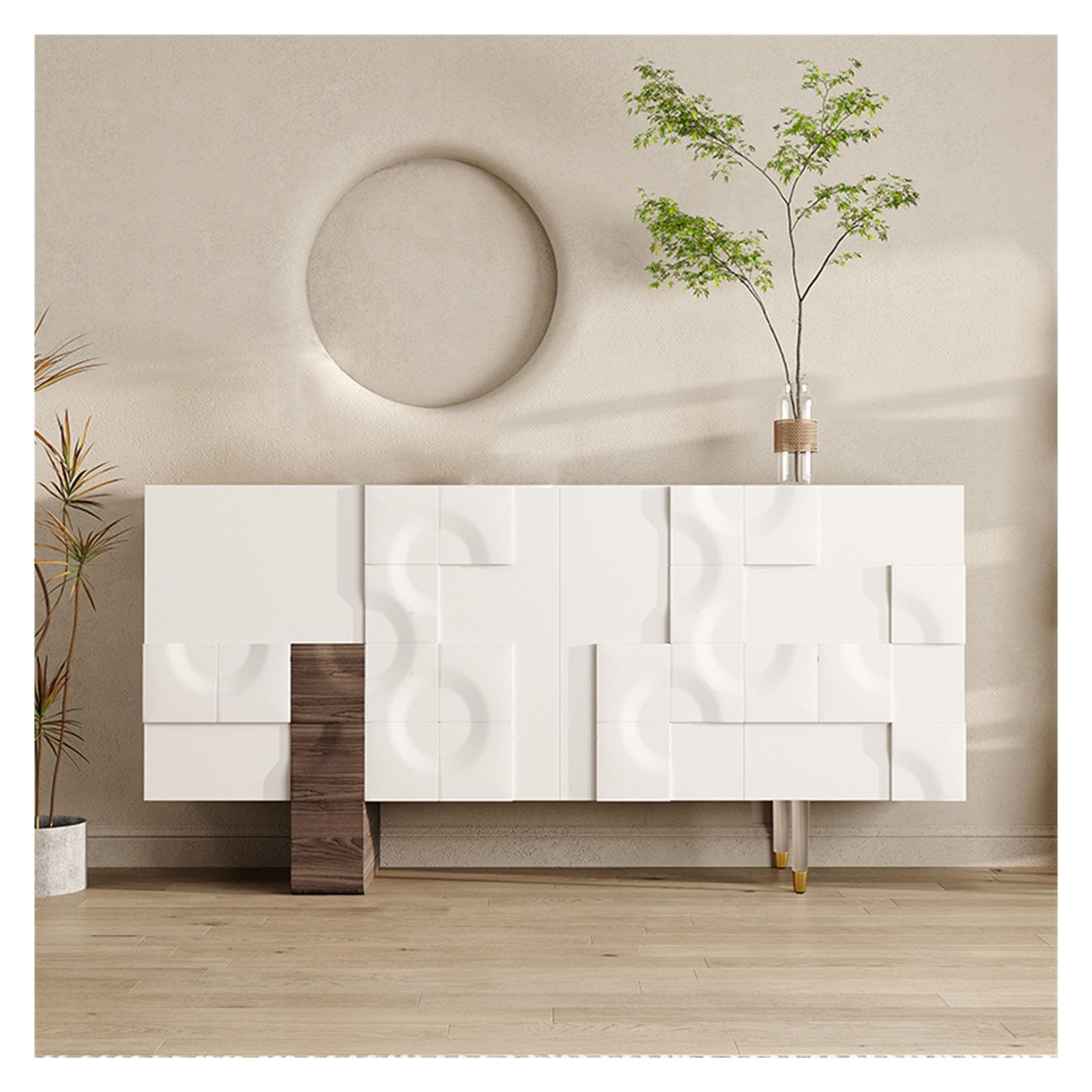 Armadio cucina Credenza moderna, mobile da ingresso con ante stoccaggio