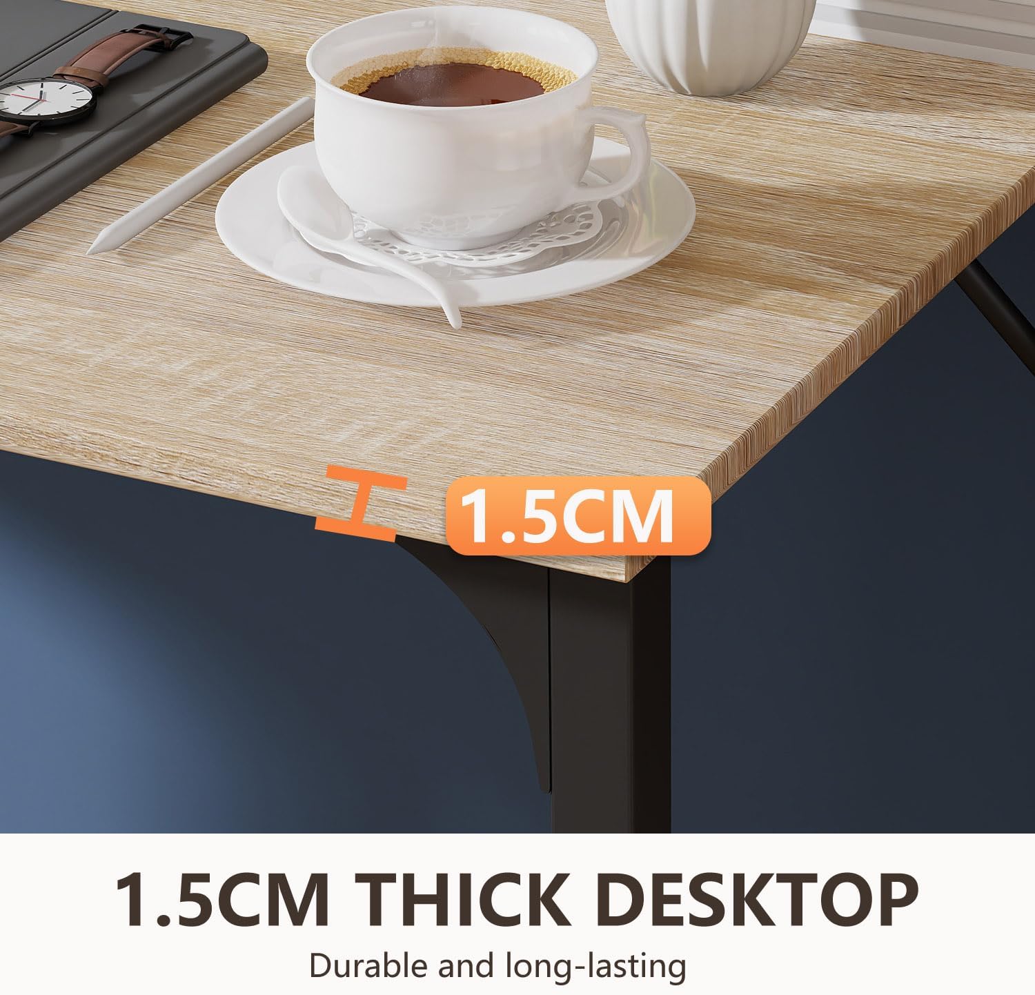 BestOffice Computer Desk,Home Office Desk, Modern Simple Style for Home Office Study Writing (Nature, 63 Inch)