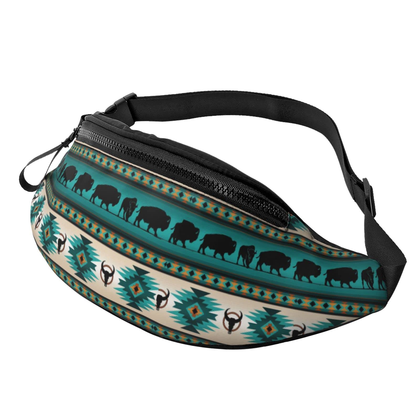 Native American Fanny Pack Waist Bag with Adjustable Naive Hip Bum Bag Outdoors Sports Hiking Running Gym