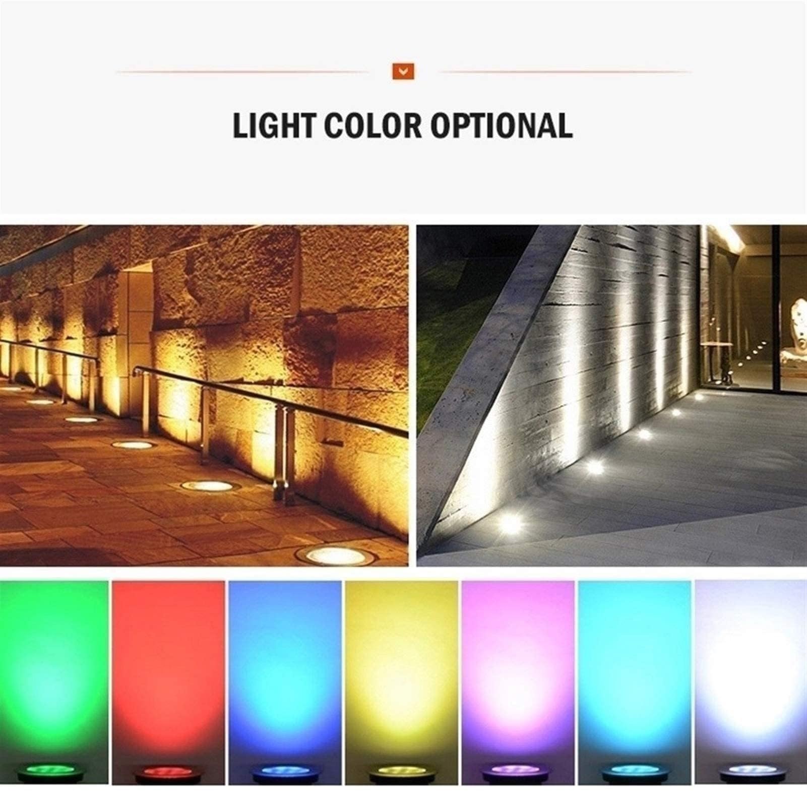 Projecteur LED paysager 18 W - Étanche IP67, encastrable, pour Jardin, allée et Chantier. Durable et Lumineux. Couleur Jaune.