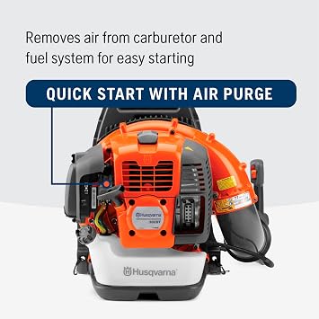 Husqvarna 360BT Gas Backpack Leaf Blower, 65.6-cc 3.81-HP 2-Cycle
