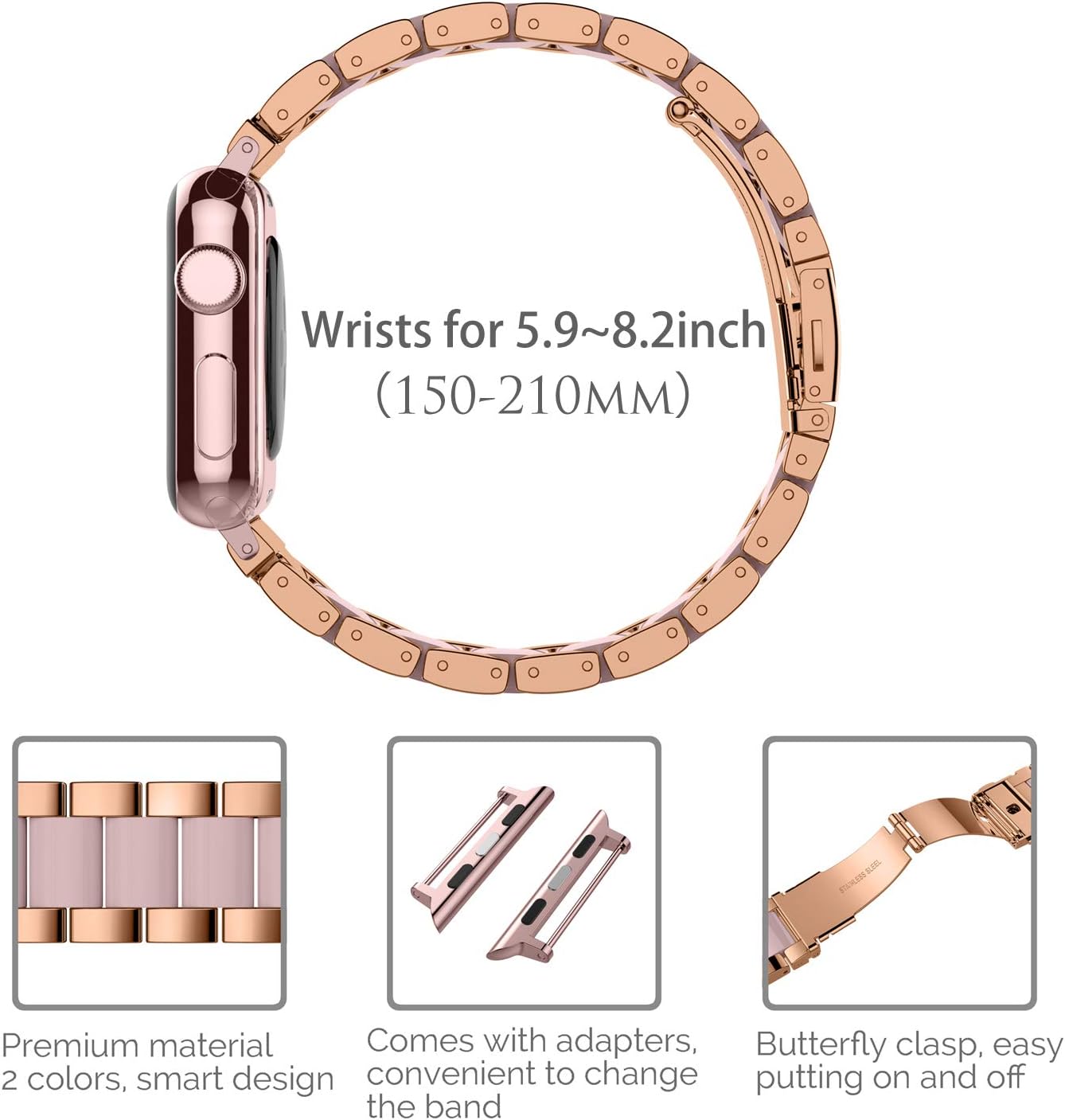 Wearlizer Compatible Wristbands Stainless Replacement Photo