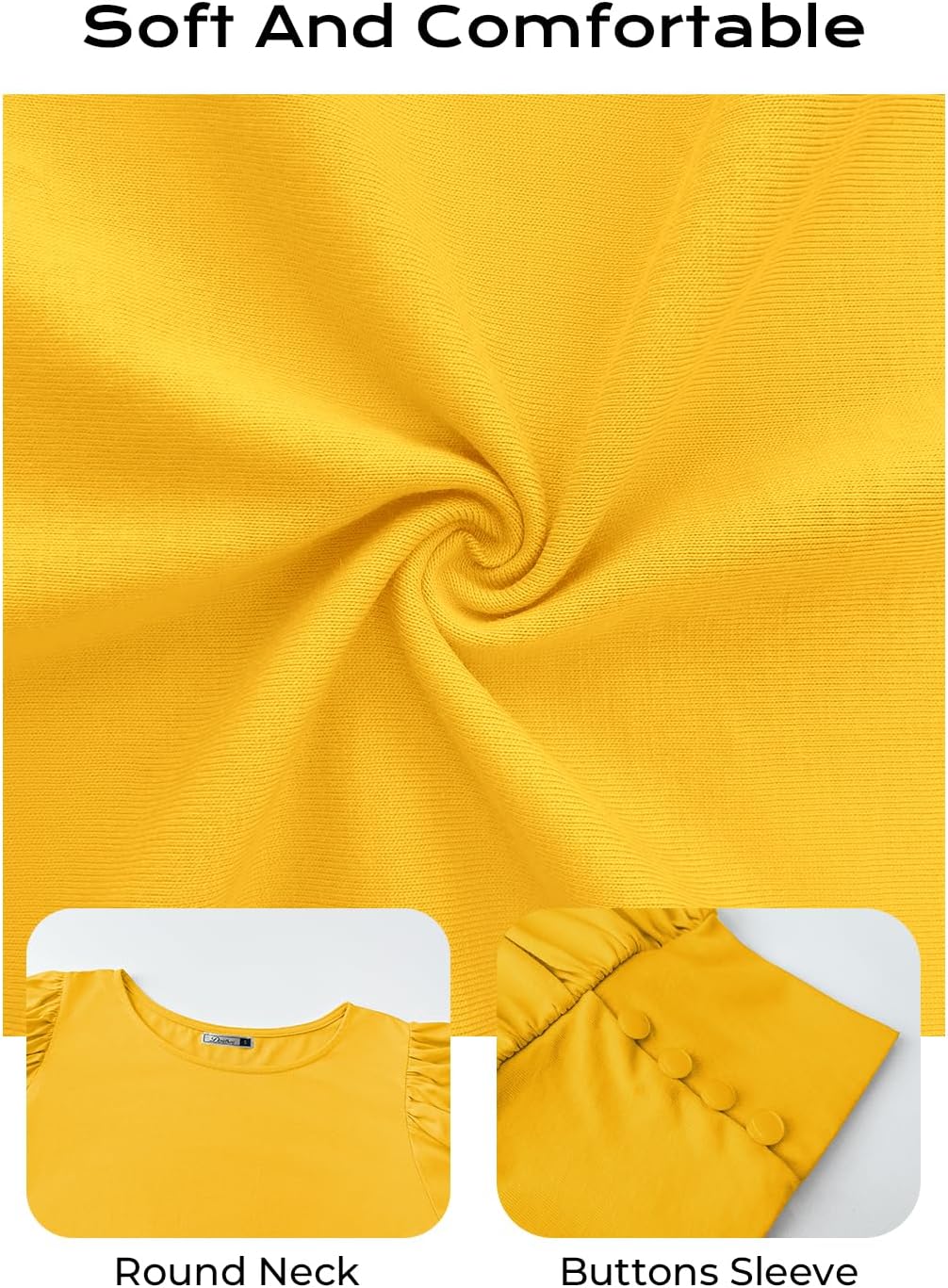 DOROSE Women's Casual Tops Puff Sleeve Loose Blouses T Shirts - Image 4