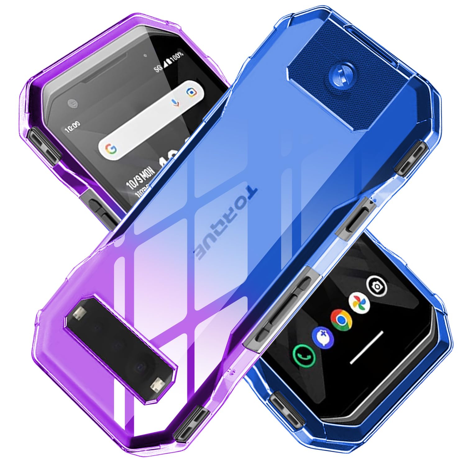対応 TORQUE G06 用 ケース クリア 薄型 TPU 耐衝撃 TORQUE G06 KYG03 ケース カバー スマホケース グラデーション色 ケース 黄変しにくい 擦り傷防止 軽量 人気 カメラ保護 パープルブルー