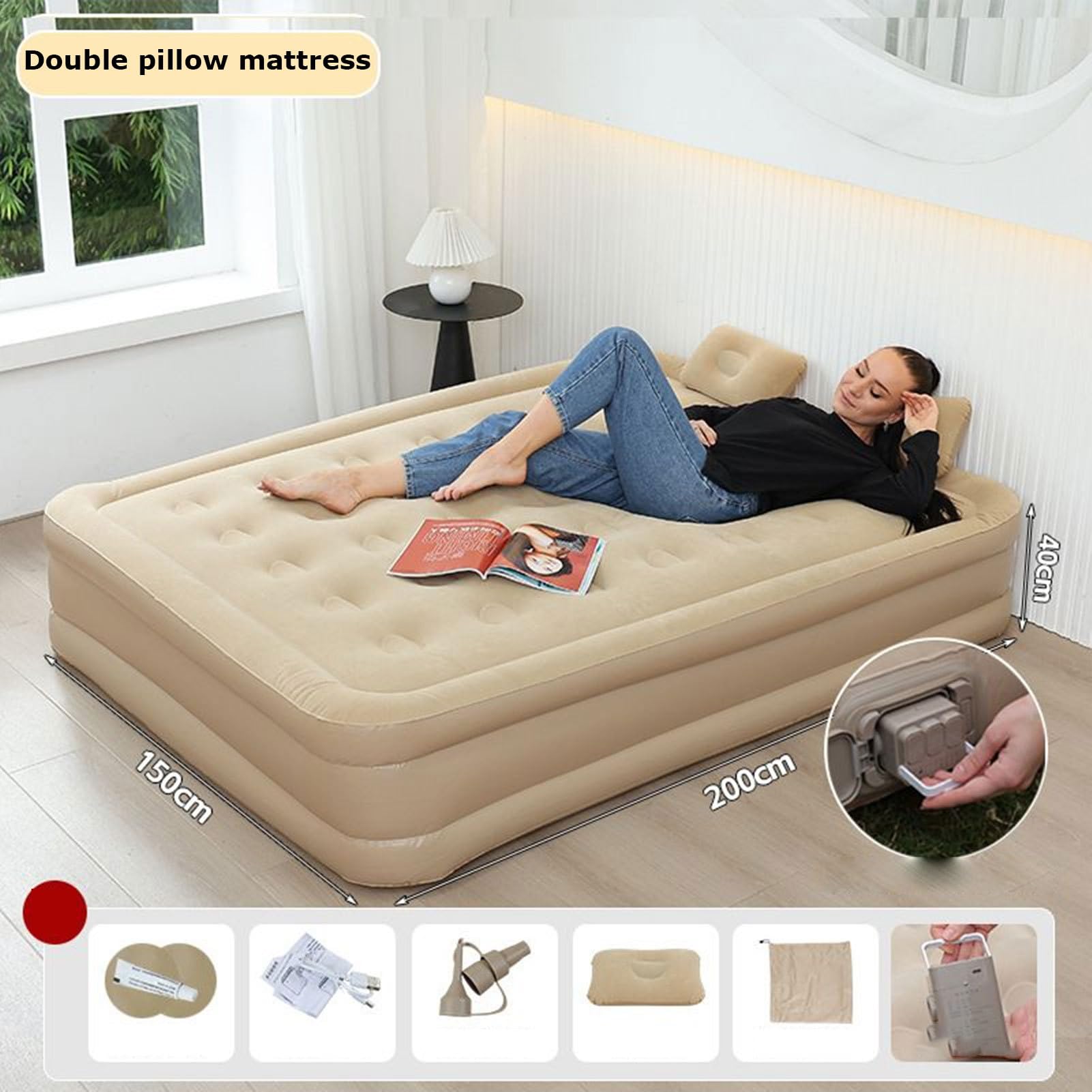 Matelas Gonflable Matelas De Sol Pneumatique Portable Une Place