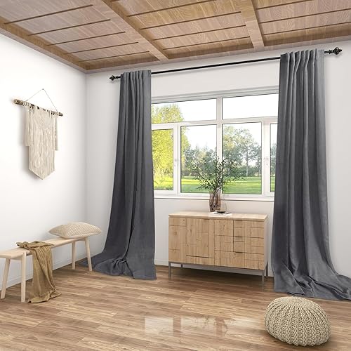 Miniatura 117 de KOUFALL Cortinas transparentes de lino de 90 pulgadas, cortinas para Sala Modernas 2025 De Lino Elegantes, cortinas personalizadas con pestaña