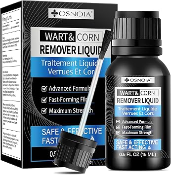 Extra Strength Wart Remover Liquid with 17% Salicylic Acid, Fast Acting Treatment for Plantar & Common Warts, Corn Remover for Feet and Toes 15ml, Wart Remover Liquid-1pack